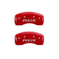 MGP 4 Caliper Covers Engraved Front Acura Rear RDX Red Finish Silver Char 2016 Acura RDX