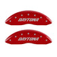 MGP 4 Caliper Covers Engraved Front & Rear Daytona Red finish silver ch