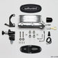 Wilwood HV Tandem M/C Kit w L/H Bracket & Prop Valve - 15/16in Bore Ball Burn.-W/Push