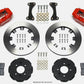 Wilwood Forged Dynalite Front Hat Kit 12.19in Red 90-99 Civic w/240 mm Disc