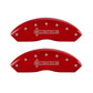 MGP 4 Caliper Covers Engraved Front Lincoln Engraved Rear Star logo Red finish silver ch