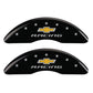 MGP 4 Caliper Covers Engraved F & R Chevy Racing Black Finish Silver Char 2019 Chevrolet Camaro