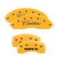 MGP 4 Caliper Covers Engraved Front & Rear GMC Yellow Finish Black Char 2007 GMC Savana 1500