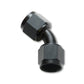 Vibrant -20AN X -20AN Female Flare Swivel 45 Deg Fitting (AN To AN) -Anodized Black Only