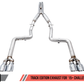 AWE Tuning 2017+ Dodge Challenger 5.7L Track Edition Exhaust - Chrome Silver Quad Tips
