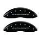 MGP 4 Caliper Covers Engraved Front & Rear Explorer Black finish silver ch