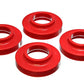 Energy Suspension 97-06 Jeep Wrangler TJ / 84-01 Cherokee Red Front or Rear Coil Lift Isolator Set