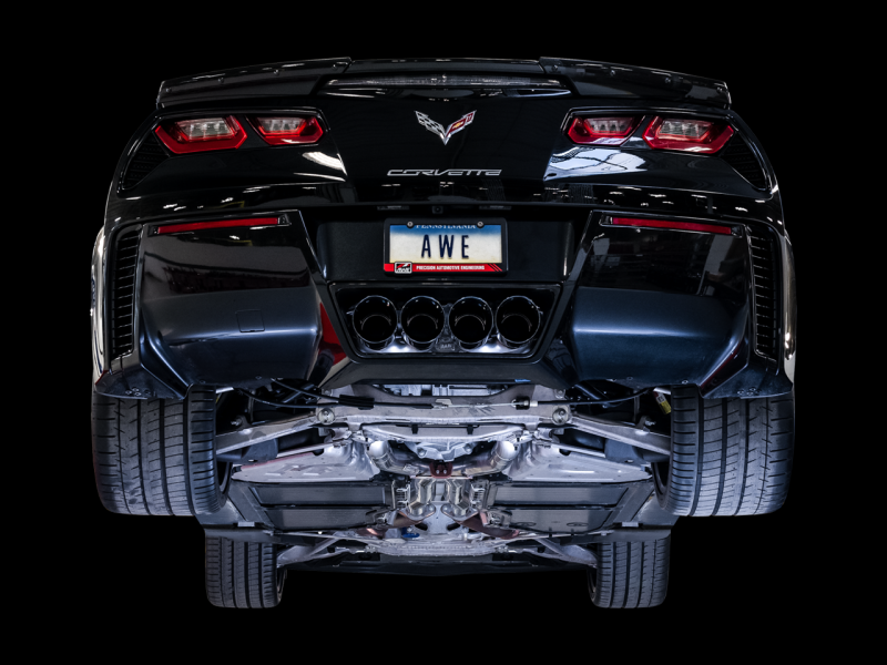 AWE Tuning 14-19 Chevy Corvette C7 Z06/ZR1 (w/o AFM) Track Edition Axle-Back Exhaust w/Black Tips