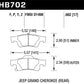 Hawk 11-12 Dodge Durango / 11-12 Jeep Grand Cherokee HPS Rear Street Brake Pads