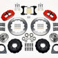 Wilwood Narrow Superlite 6R Front Hub Kit 12.88in Red TCI-IFS 71-78 (Pinto Based)