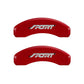MGP 4 Caliper Covers Engraved Front & Rear No bolts/Sport Red finish silver ch