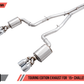 AWE Tuning 2017+ Challenger 5.7L Touring Edition Exhaust - Non-Resonated - Chrome Silver Quad Tips
