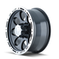 ION Type 174 16x8 / 5x139.7 BP / -5mm Offset / 108mm Hub Black/Machined Wheel