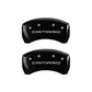 MGP 4 Caliper Covers Engraved Front & Rear Gen 4/Camaro Black finish silver ch
