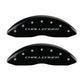 MGP 4 Caliper Covers Engraved Front Block/Challenger Engraved Rear Vintage Style/RT Blk fnsh slvr ch