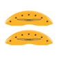 MGP 4 Caliper Covers Engraved Front & Rear Style 2/Chrysler Wing Yellow finish black ch