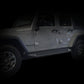 DV8 Offroad 07-18 Jeep Wrangler JK Plated Steel Rock Slider Steps - Matte Black (4 Door Only)