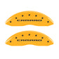 MGP 4 Caliper Covers Engraved Front & Rear Gen 5/Camaro Yellow finish black ch