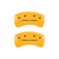 MGP 4 Caliper Covers Engraved Front & Rear Block/Challenger Yellow finish black ch