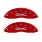 MGP 4 Caliper Covers Engraved Front & Rear GMC Red finish silver ch