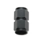 Vibrant Fitting Straight Coupler Union Adapter Female -10 AN to Female -12 AN Aluminum Black Anodize