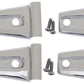 Kentrol 07-18 Jeep Wrangler JK Door Hinge Overlays 4 Pieces 2 Door - Polished Silver