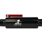 Aeromotive In-Line AN-10 Filter w/Shutoff Valve 100 Micron SS Element - Black Anodize Finish
