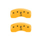 MGP 4 Caliper Covers Engraved Front Cobra Rear Snake Yellow Finish Black Char 2003 Ford Mustang