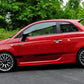 Rally Armor 12-18 Fiat 500 (Pop/Sport/Lounge/Abarth) Black UR Mud Flap w/ Red Logo