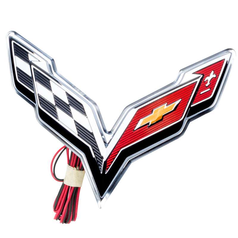 Oracle Corvette C7 Rear Illuminated Emblem - Dual Intensity - Blue