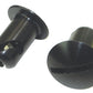 Moroso Quick Fastener - Oval Head - 7/16in x .500in - Aluminum - Black - 10 Pack