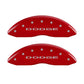 MGP 4 Caliper Covers Engraved Front & Rear With out stripes/Dodge Red finish silver ch