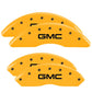 MGP 4 Caliper Covers Engraved Front & Rear GMC Yellow finish black ch