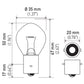 Hella Bulb 635 12V 35W Ba20S B11 F2