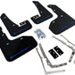Rally Armor 15-17.5 VW Golf R Black UR Mud Flap w/ Blue Logo