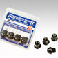 Rays 17 Hex Racing Nut Set L25 Short Type 12x1.50 - Black Chromate (4 Pieces)