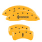 MGP 4 Caliper Covers Engraved Front Lincoln Engraved Rear Star logo Yellow finish black ch