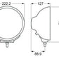 Hella Rallye 4000 series BlackEuro Beam 12V Halogen Lamp with Position Lamp