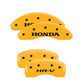 MGP 4 Caliper Covers Engraved Front Honda Engraved Rear HR-V Yellow finish black ch