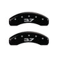 MGP 4 Caliper Covers Engraved Front 2015/Mustang Engraved Rear 2015/37 Black finish silver ch