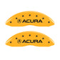 MGP 4 Caliper Covers Engraved Front & Rear Acura Yellow Finish Black Char 2017 Acura MDX