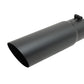Gibson Round Single Wall Angle-Cut Tip - 4in OD/3in Inlet/12in Length - Black Ceramic