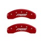 MGP 4 Caliper Covers Engraved Front & Rear SPORT Red finish silver ch