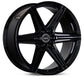 Vossen HF6-2 24x10 / 6x135 / ET25 / Deep Face / 87.1 - Gloss Black Wheel