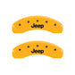 MGP 4 Caliper Covers Engraved Front & Rear Jeep Yellow Finish Black Char 1999 Jeep Grand Cherokee