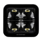 Hella Universal Black Magic 3.2in L.E.D. Cube Kit - Flood Beam (Long Range)