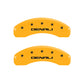 MGP 4 Caliper Covers Engraved Front & Rear Denali Yellow finish black ch