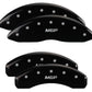 MGP 4 Caliper Covers Engraved Front & Rear MGP Black Finish Silver Char 2019 Nissan Armada
