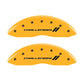 MGP 4 Caliper Covers Engraved F & R Stripes/Challenger Yellow Finish Black Char 2006 Dodge Charger