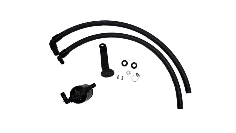 J&L 2022+ Toyota Tundra 3.5L Turbo Oil Separator 3.0 Driver Side - Black Anodized